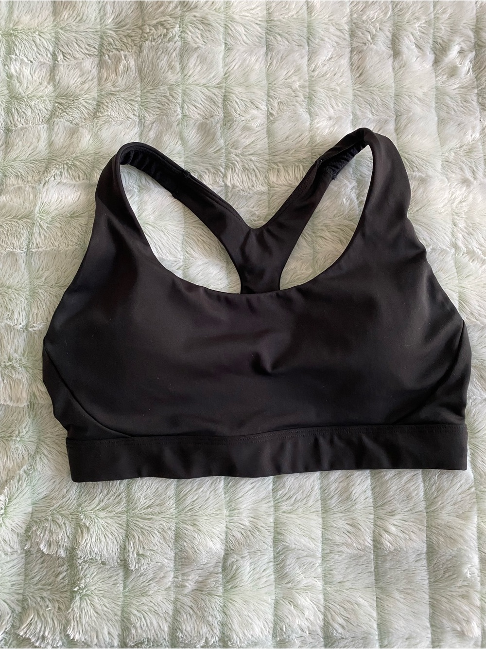 Athleta Racerback Sports Bra — Black, Small